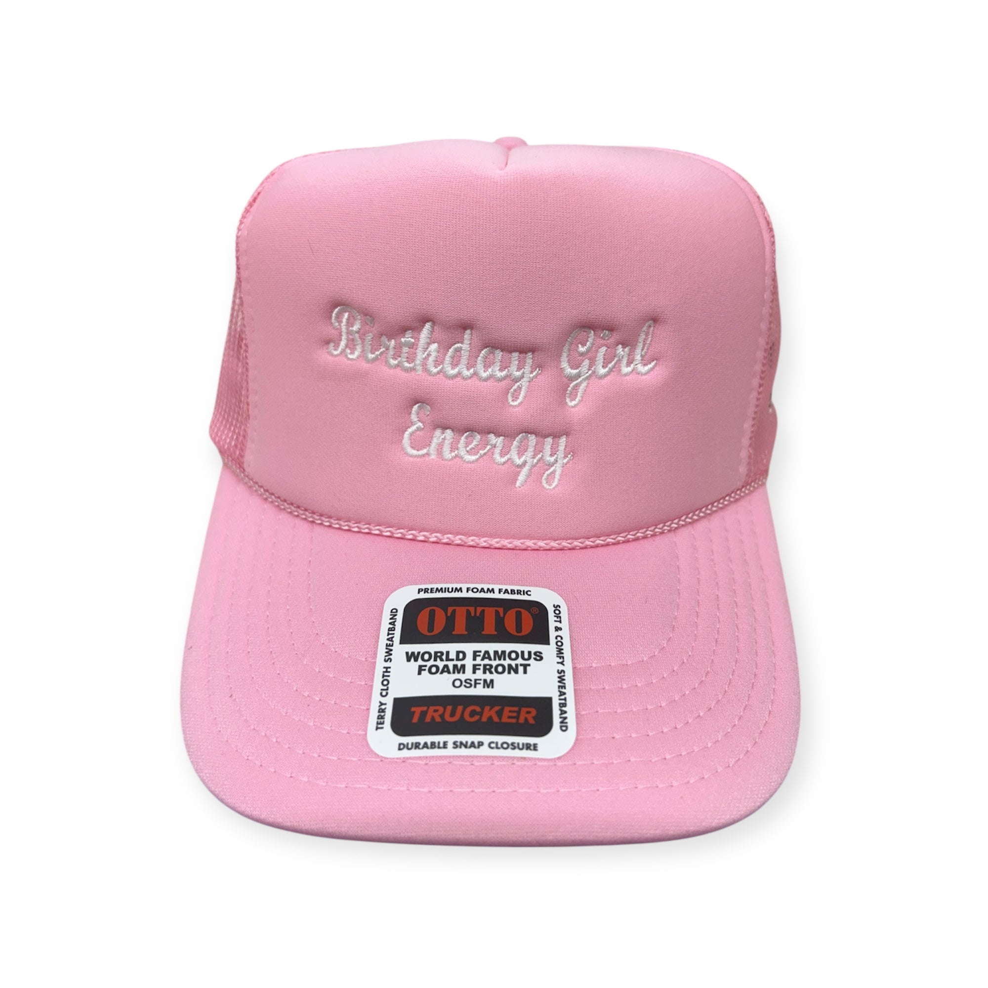 Birthday Girl Energy Embroidery Hat - Foam Trucker Hat