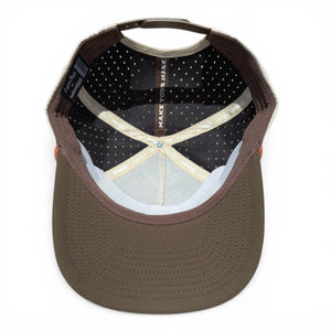 Longhorn Golf Hat | Snapback Cap | Built-in Magnetic Ball Marker Holder + Marker Included | Adjustable Tan Bull Skull