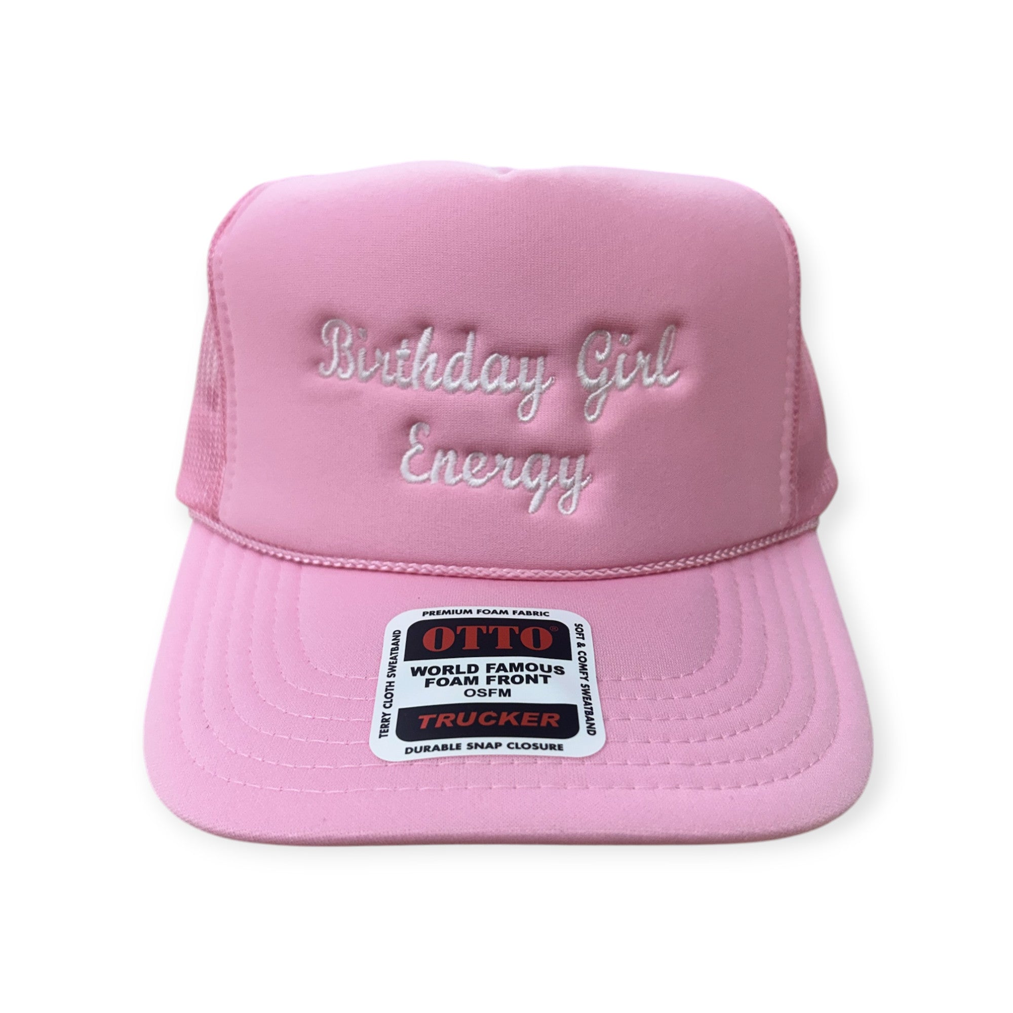 Birthday Girl Energy Embroidery Hat - Foam Trucker Hat