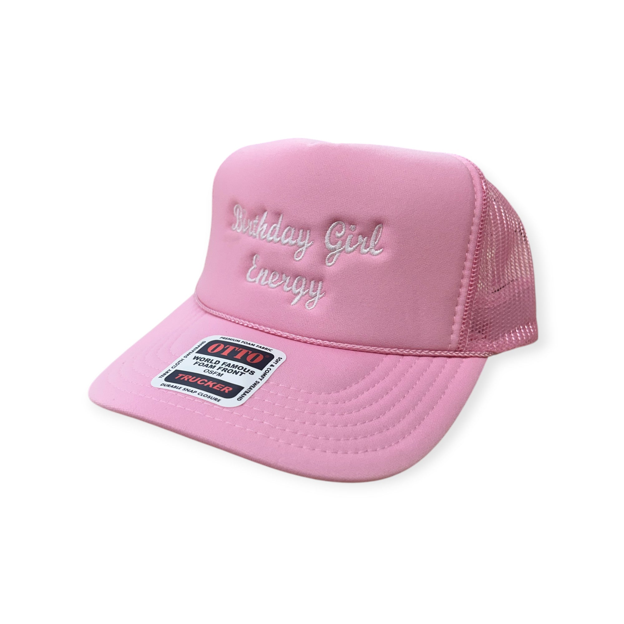 Birthday Girl Energy Embroidery Hat - Foam Trucker Hat