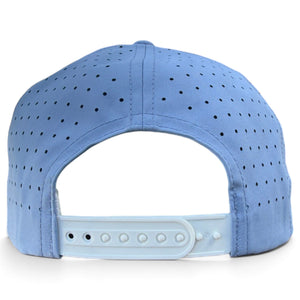 Fore the Boys Golf Hat | Snapback Cap | Built-in Magnetic Ball Marker Holder + Marker Included | Adjustable Blonde Light Blue