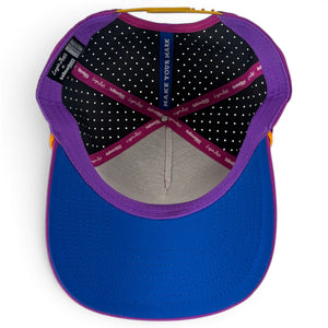 Marlin Golf Hat | Snapback Cap | Built-in Magnetic Ball Marker Holder + Marker Included | Adjustable Purple