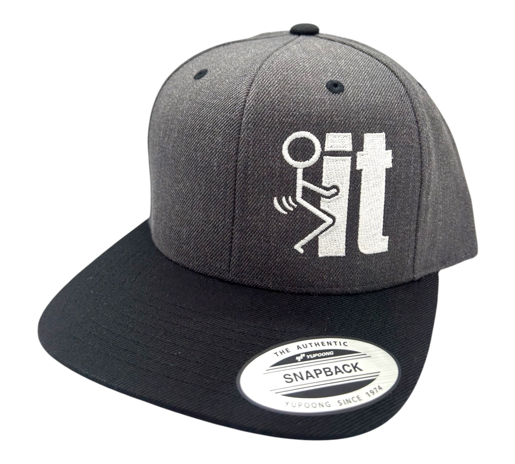 F*ck It Stick Figure Embroidery Hat - YP Classics 6089M Flat Bill