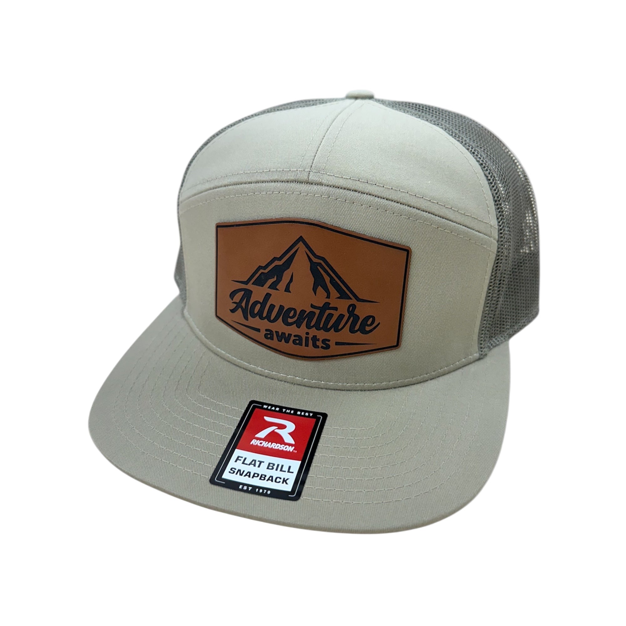 Adventure Awaits Patch Hat - Richardson 168 Seven Panel Trucker Hat