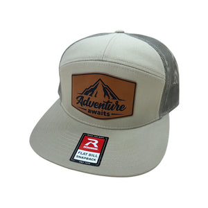 Adventure Awaits Patch Hat - Richardson 168 Seven Panel Trucker Hat