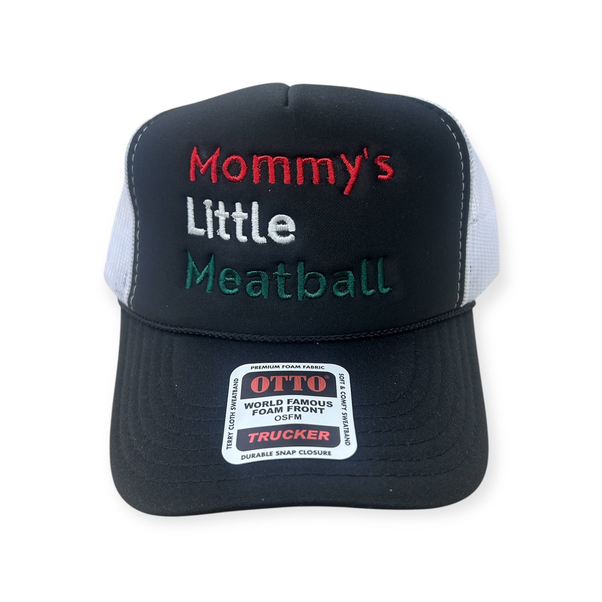 Mommy's Little Meatball Embroidery Hat - Foam Trucker Hat