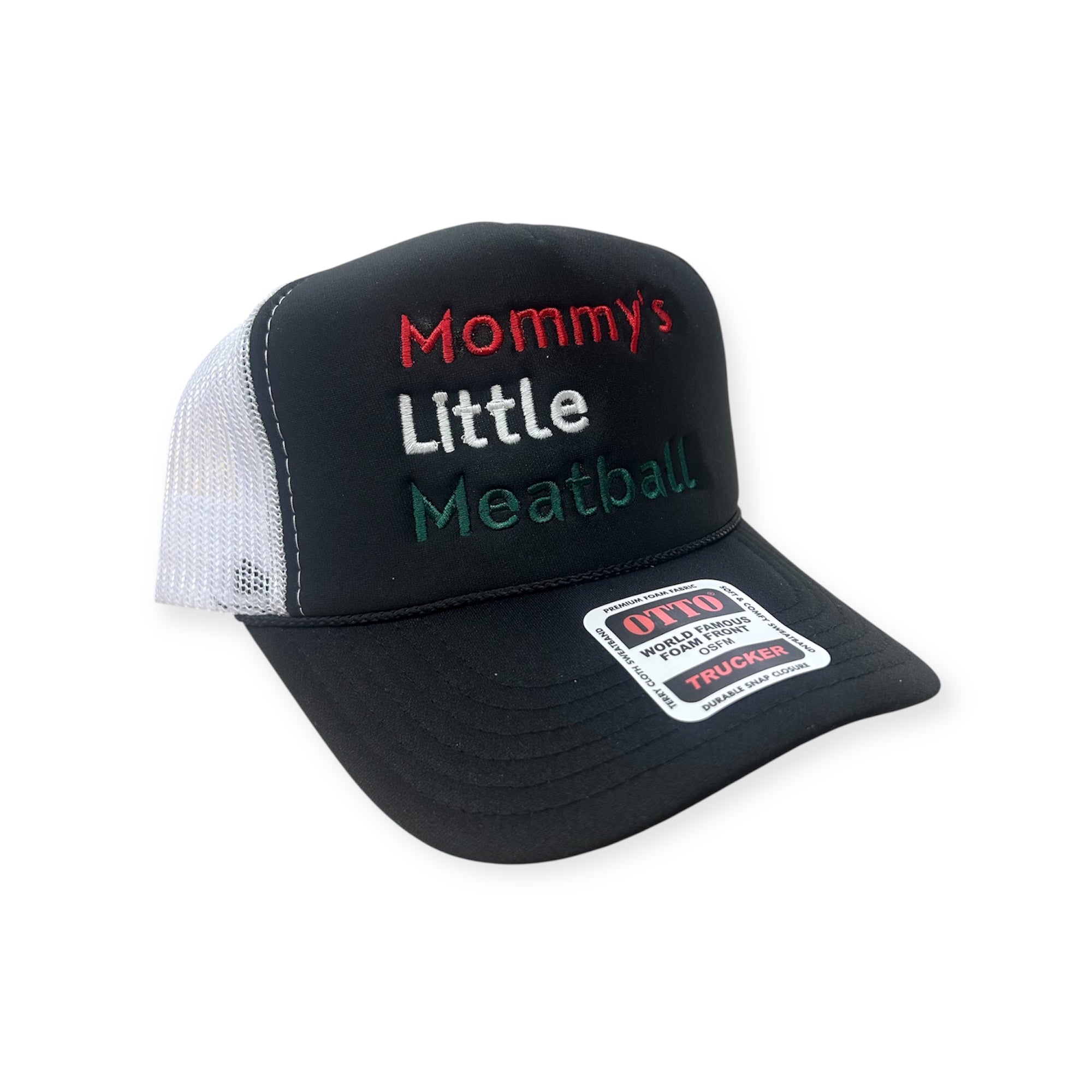 Mommy's Little Meatball Embroidery Hat - Foam Trucker Hat