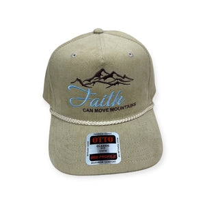 Faith Can Move Mountains Embroidery Hat - Otto Corduroy Rope Hat