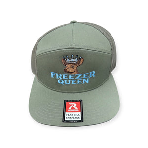 Freezer Queen Embroidery Hat - Richardson 168 Seven Panel Trucker Hat