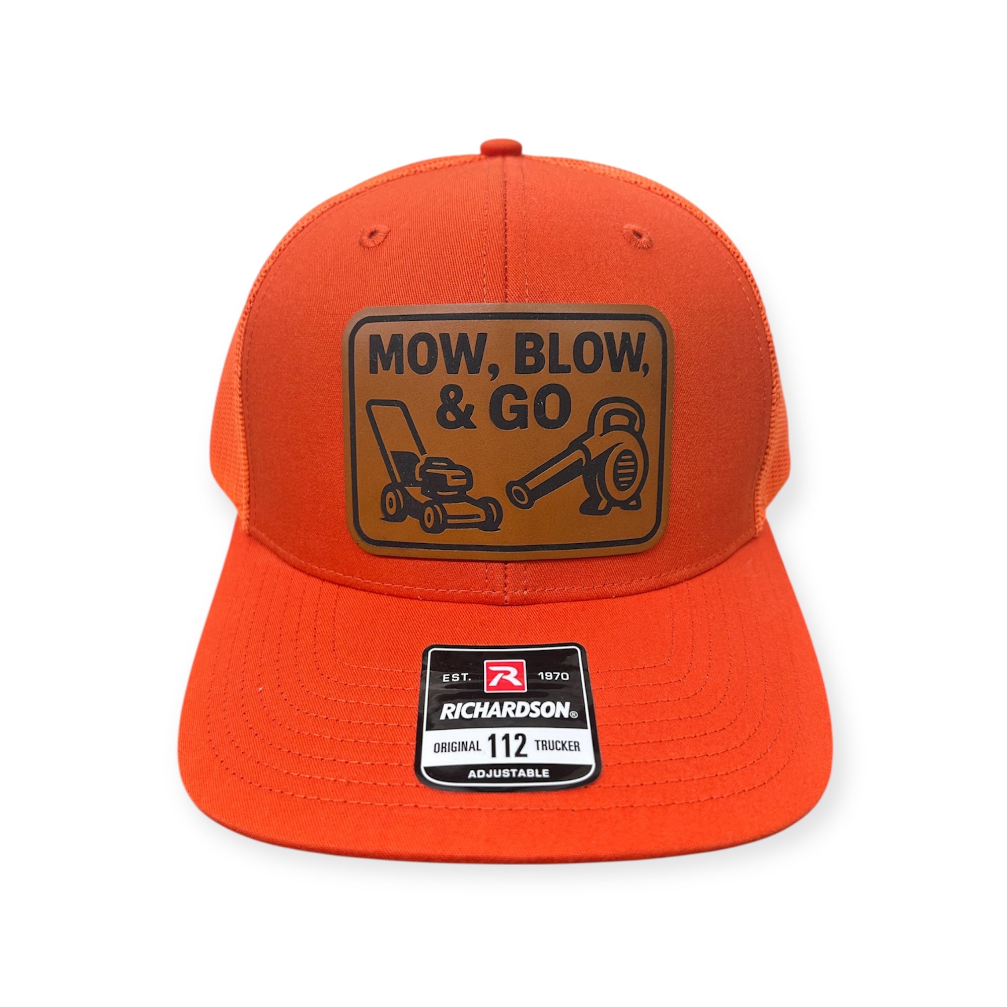 Mow, Blow, & Go Patch Hat - Richardson 112 Trucker Hat