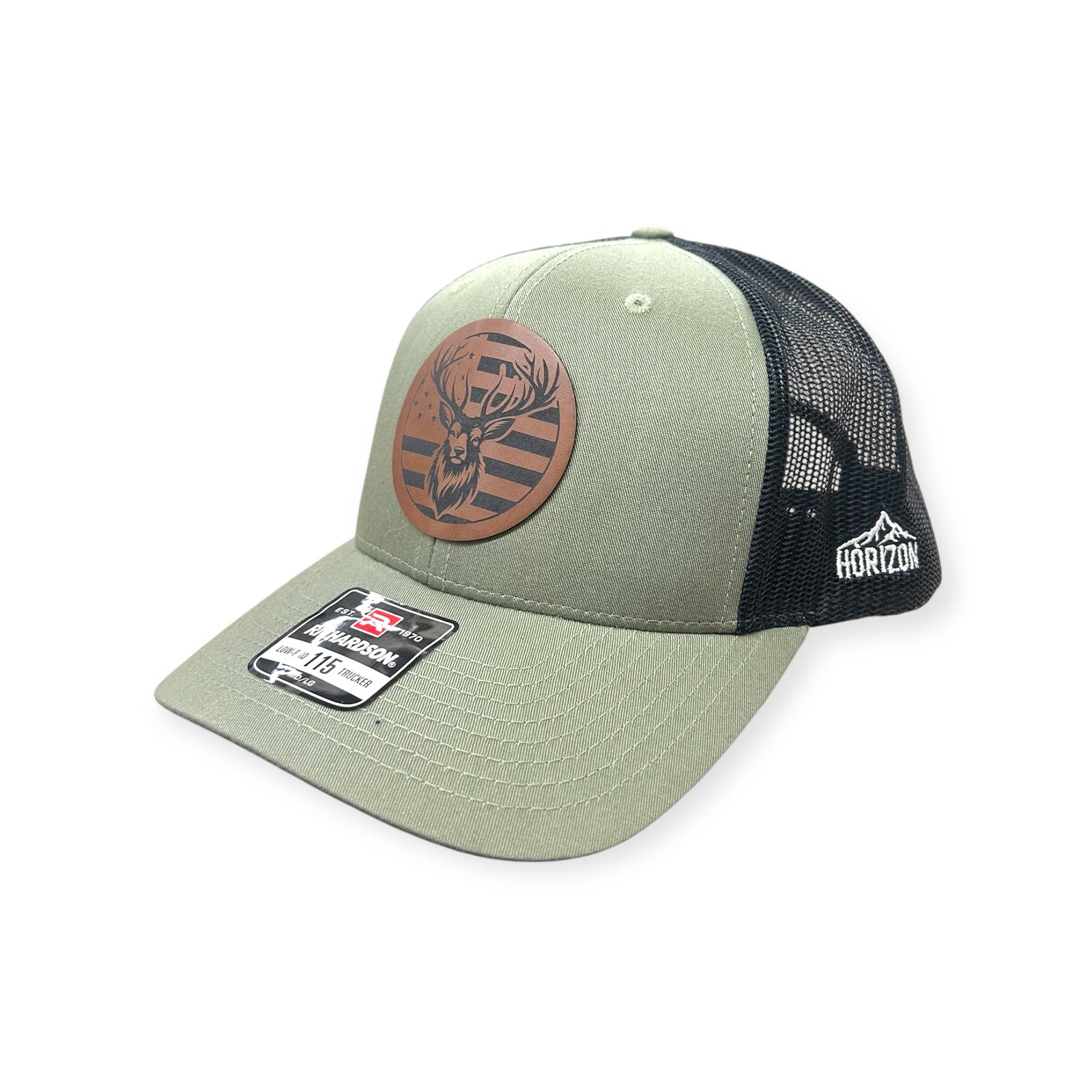 Deer / American Flag Patch Hat - Richardson 112