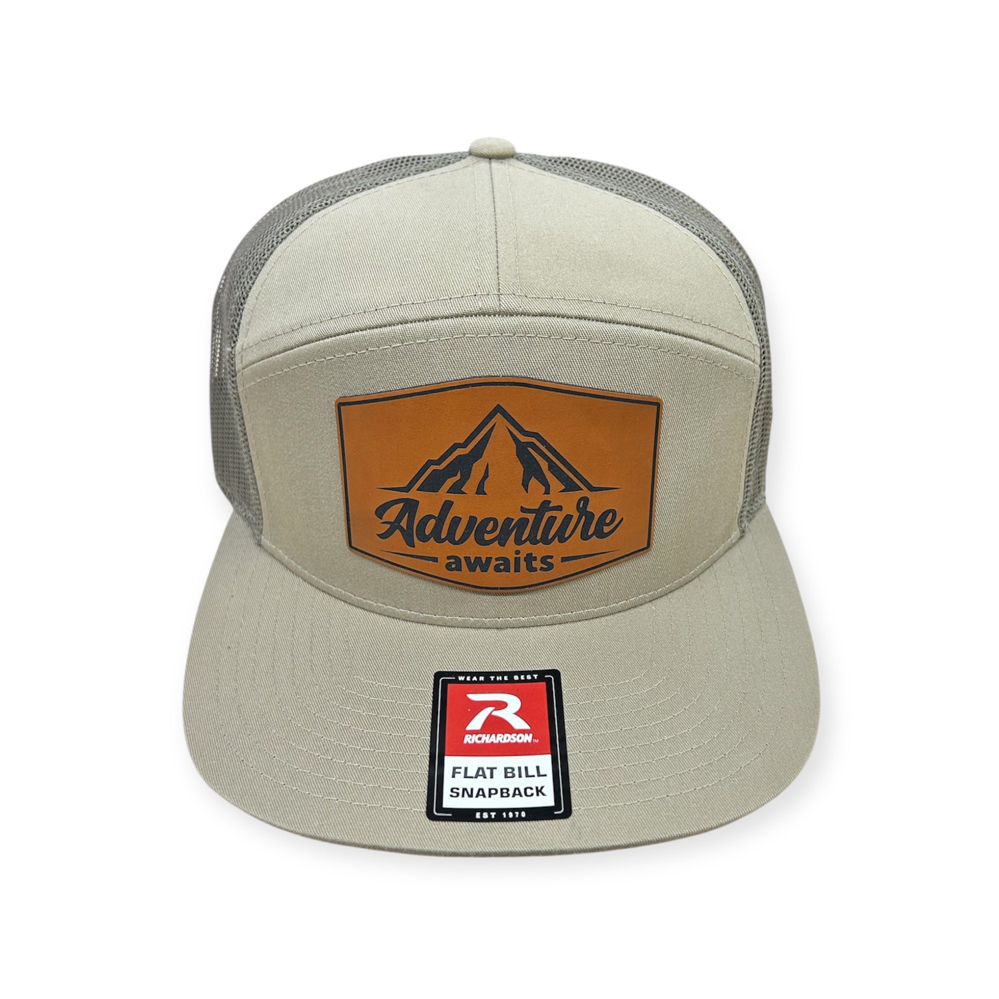 Adventure Awaits Patch Hat - Richardson 168 Seven Panel Trucker Hat