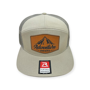 Adventure Awaits Patch Hat - Richardson 168 Seven Panel Trucker Hat