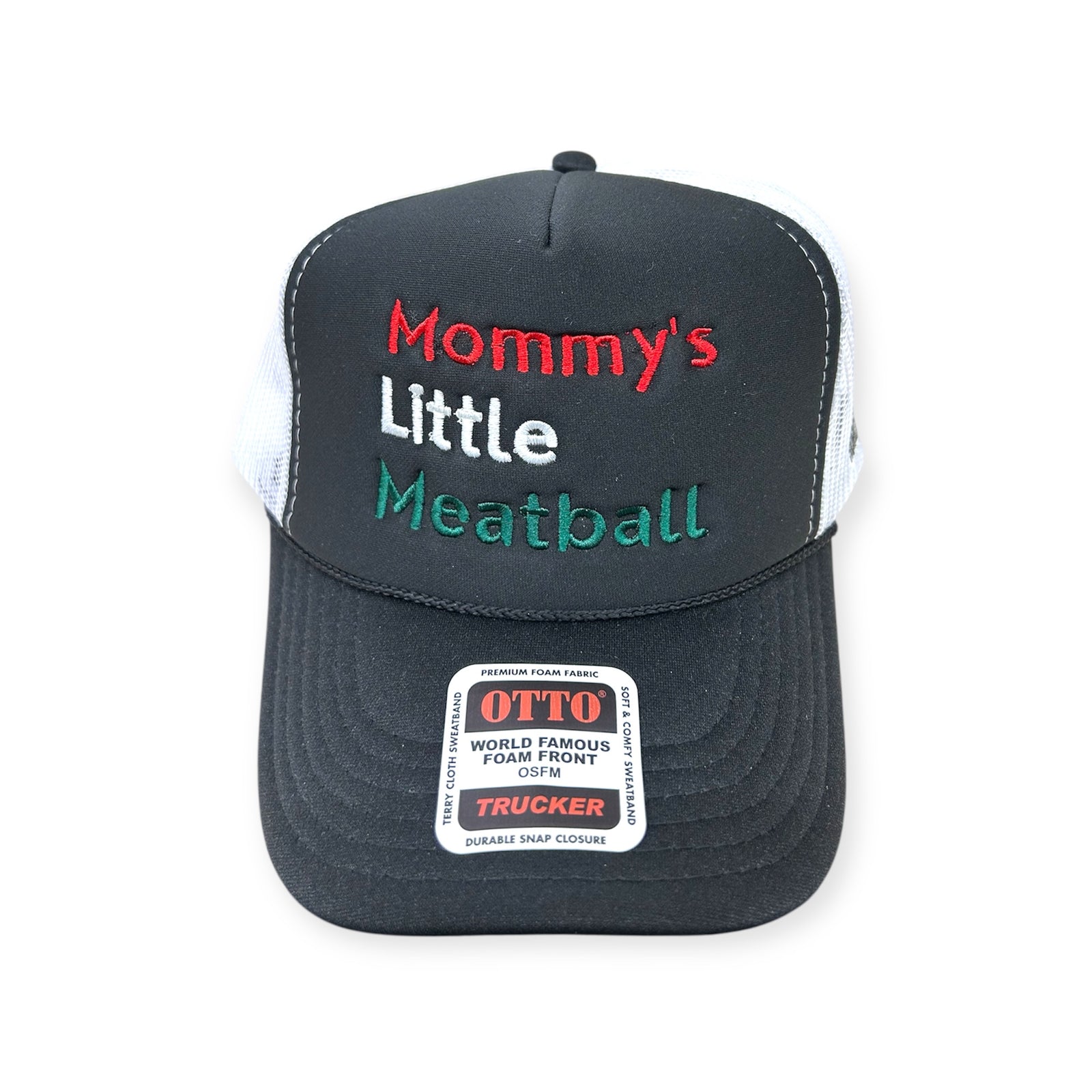 Mommy's Little Meatball Embroidery Hat - Foam Trucker Hat