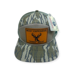 Most Expensive Free Meat Patch Hat - Richardson 168 Camo 7 Panel Trucker Hat