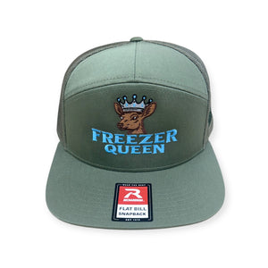 Freezer Queen Embroidery Hat - Richardson 168 Seven Panel Trucker Hat