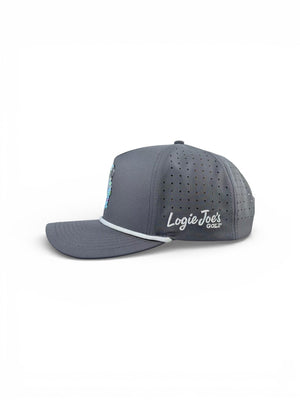 Youth Astronaut Walker Golf Hat | Snapback Cap | Built-in Magnetic Ball Marker Holder + Marker Included | Adjustable Gray | Kids