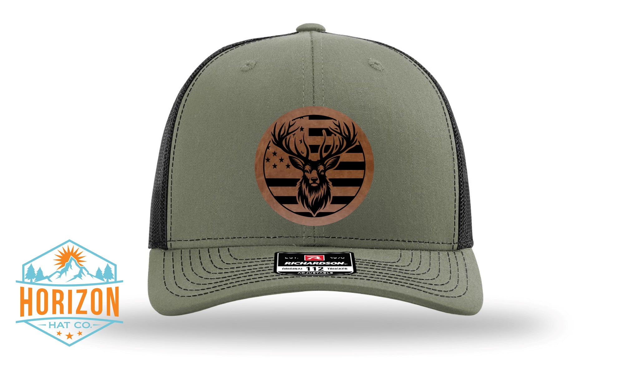 Deer / American Flag Patch Hat - Richardson 112
