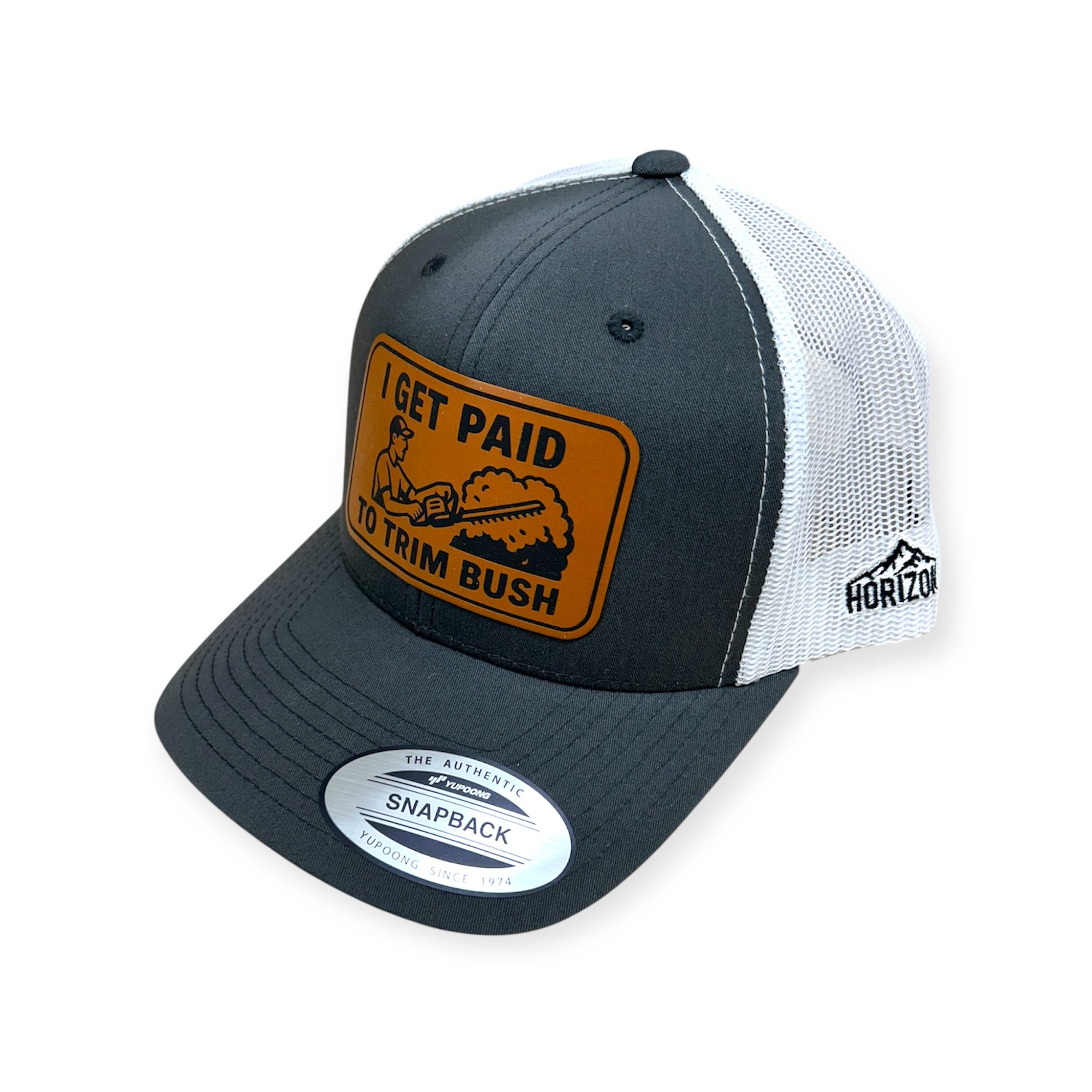 I Get Paid To Trim Bush Patch Hat - YP Classic 6606 Trucker Hat