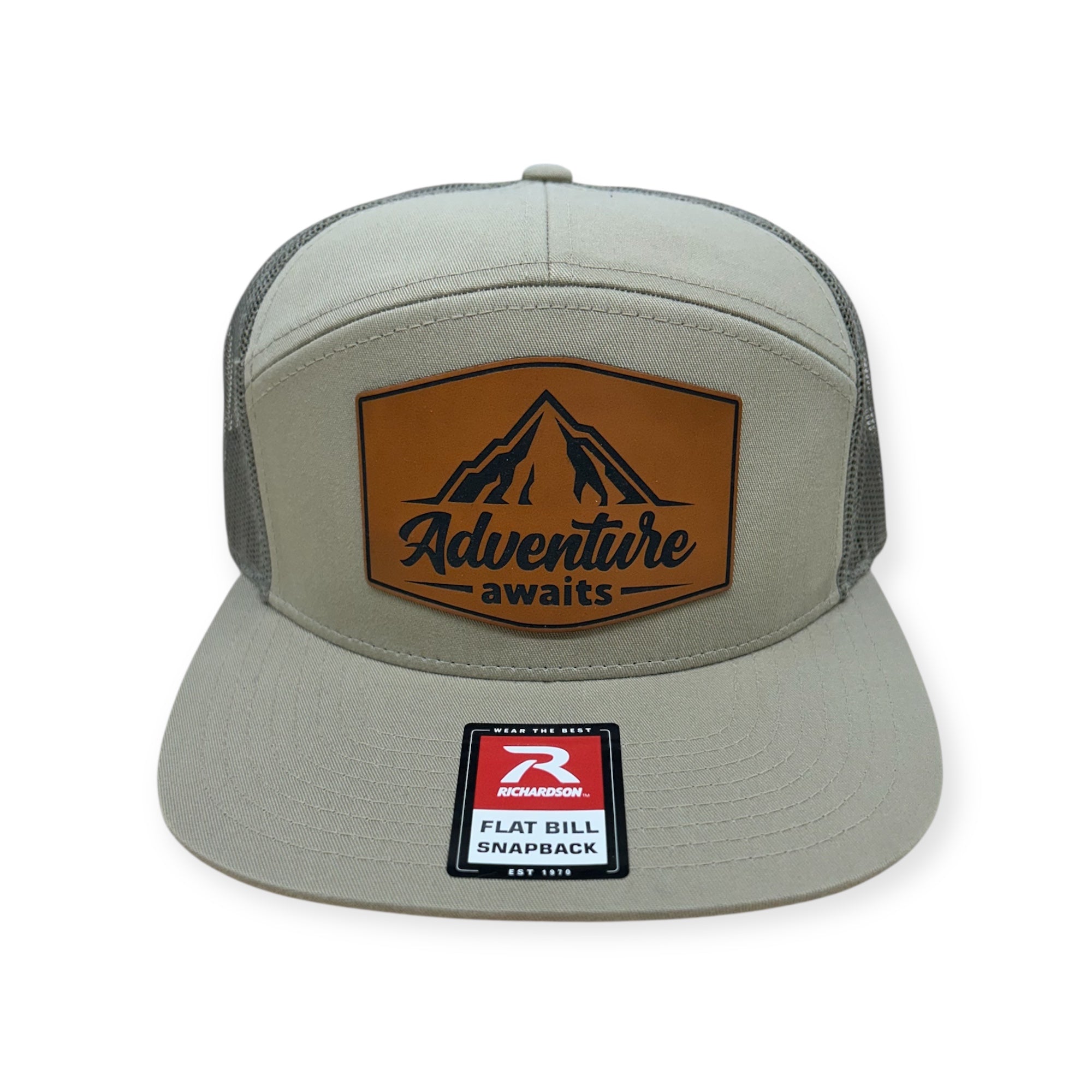 Adventure Awaits Patch Hat - Richardson 168 Seven Panel Trucker Hat