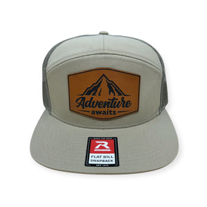 Adventure Awaits Patch Hat - Richardson 168 Seven Panel Trucker Hat